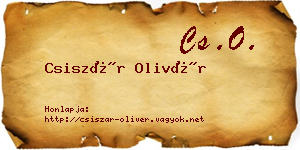 Csiszár Olivér névjegykártya